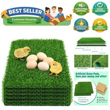 6 Pack Chicken Nesting Box Pads - Washable Artificial Grass Nesting Pads - Ch...