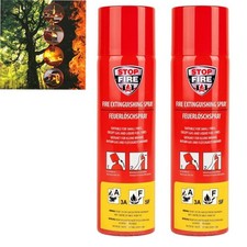 2x Feuerlöschspray 500ml Feuerlöscher Löschspray 3A 5F Auto Camping Grillen Neu