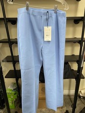 Theory Womens Compact Crepe Wide Leg Flare Pants, Cornflower, Large , NWT 325