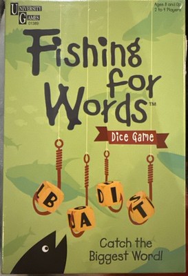 Fishing for Words Dice Game University Games NEW