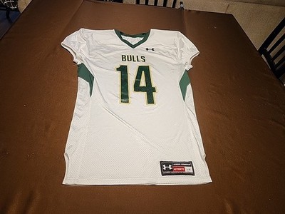South Florida Bulls Authentic Game Cut Football Jersey Size L Under Armour USF 
