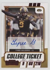 2021 Contenders Draft Picks College Game Ticket Red Tyree Gillespie Auto un2