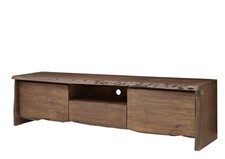 TV boad Akazie Massivholz 1 Schublade echte Baumkante 191x50 braun - montiert
