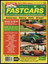 FALL 1984 FASTCARS MAGAZINE PERFORMANCE CATALOG NO. 18, DATSUN, FIERO, CAMARO