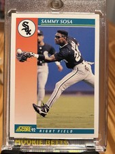 1992 Score - Sammy Sosa #258 Misprint Error DOB On Back Nov 10 Instead Of Nov 12