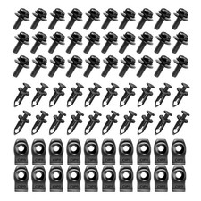 ZIMISI 70PCS Engine Under Cover Splash Shield Guard Body Bolts, 70PCS, Black
