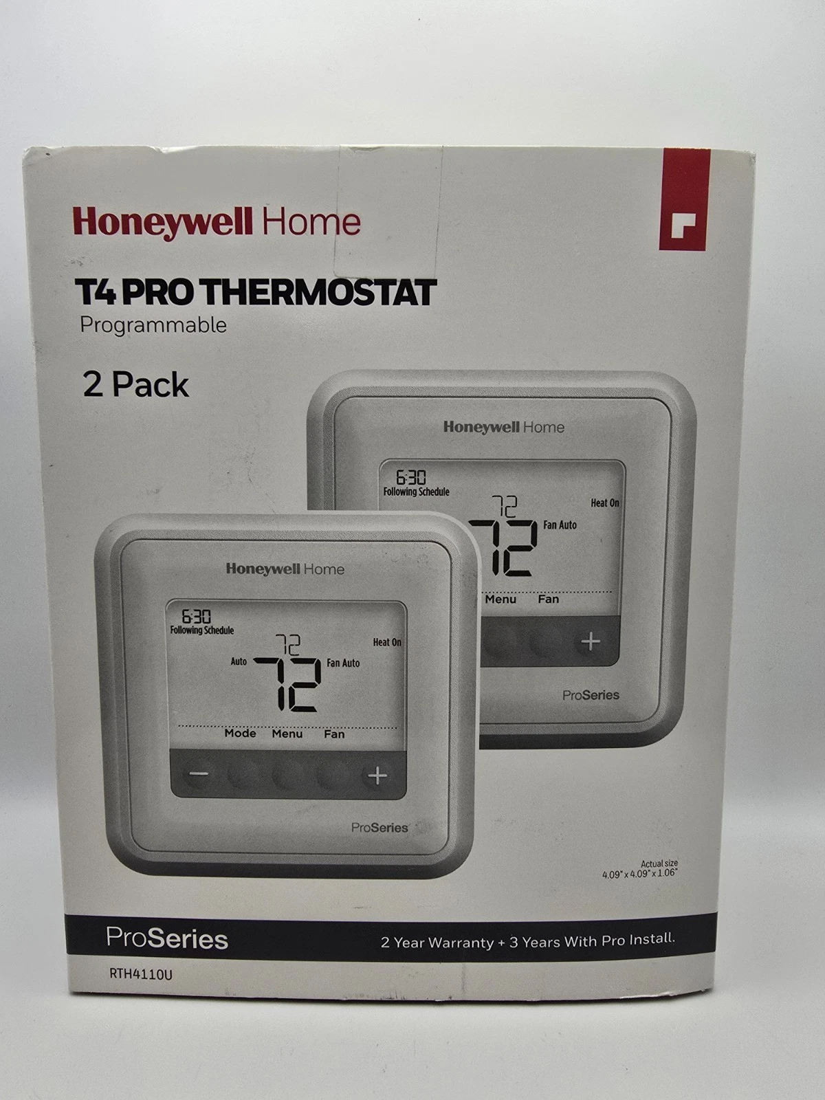 Honeywell T4 Pro 5-2 Day Programmable Thermostat (2 Pack) RTH4110U
Opens in a new window or tab
