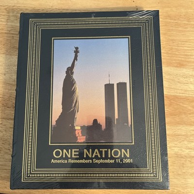 ONE NATION America Remembers 09-11-01, Easton Press/LIFE, Leather Bound Book NEW