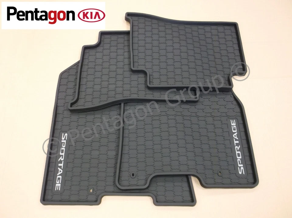Genuine Kia Sportage 2018-2022 Rubber All Weather Floor Mats F1131ADE60GR