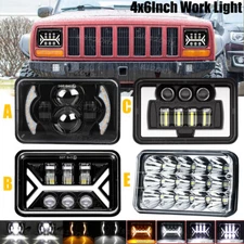 2/4PCS 4x6" LED Headlight Hi/Lo Beam DRL Truck For Dodge Dakota 1987-1995