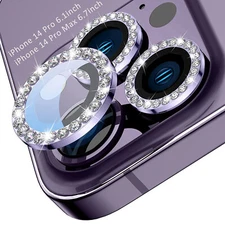 For iPhone 16 15 14 Pro Max 13 12 Pro Max Diamond Glass Camera Lens Protector