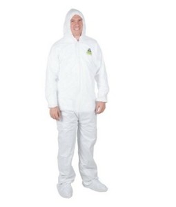 White Disposable Coverall Bunny Suit Hood BOOTS Size 2xl - 400 Cordova Tyvek