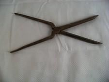 Antique Metal Curling Iron Stove Top Wood Stove Early 1900s Rustic Decor