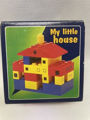 Vtg My Little House Building Bricks Set - Made In Italy - B & C Toys