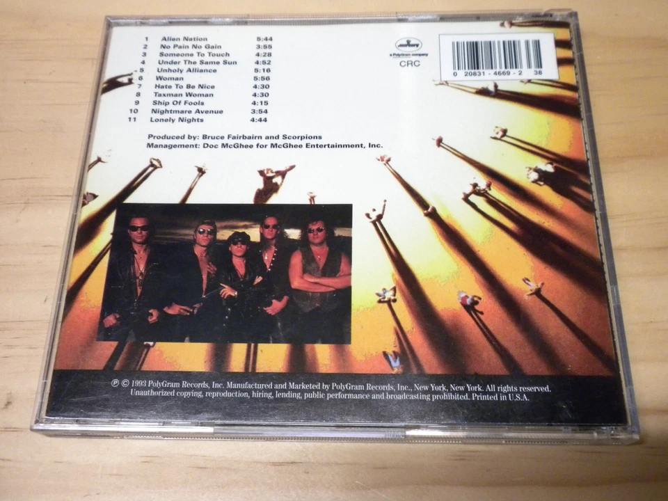 Scorpions - Face The Heat - Mercury Polygram 1993 CD — 第 3/3 张图片