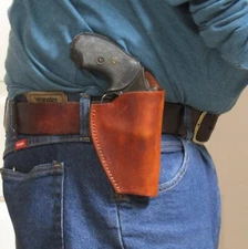 Right Hand Belt Holster for S&W J Frame Revolvers w/3 Inch Barrel