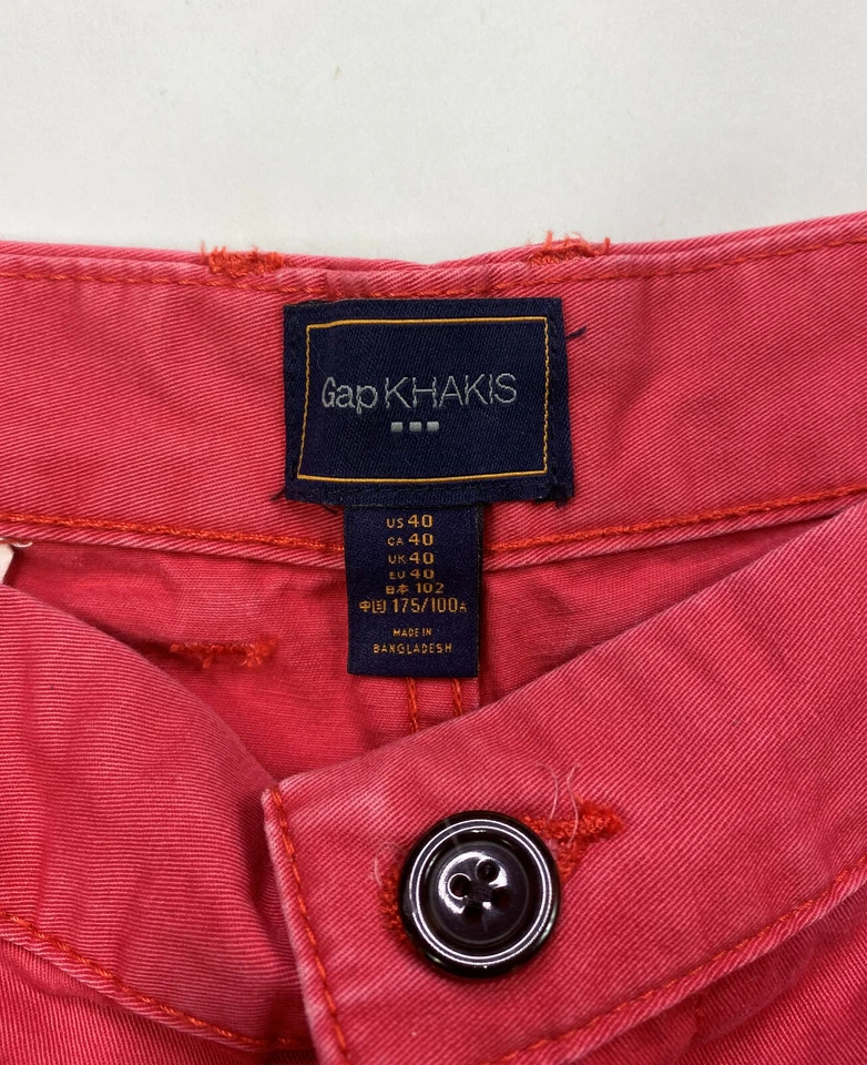 Мужские шорты Gap Khakis Classic Fit размер 40 красная бандана чинос - Изображение 4 из 4