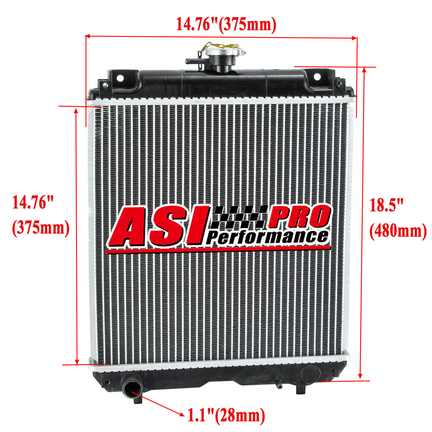Aluminum Core Radiator for Kubota U35 U35-3 KX91-3 KX91-3S KX91-3S2 RC41142300