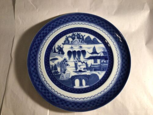 Mottahedeh BLUE CANTON Historic Charleston 10.25” wide Dinner Plate MINT! - Imagen 9 de 13