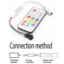 DC 5-12V 21 Key LED RGB RF Remote Controller For WS2811 WS2812B LED Strip Light