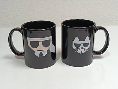 Karl Lagerfeld Koctktail Mug Set /Tassen-Set schwarz keramik