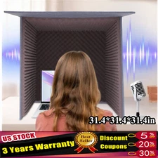 Desktop Soundproof Cover, Isolation Booth, Vocal Sound Absorbing Shield