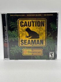 Caution Seaman SEGA Dreamcast Game CIB W/ Microphone & Foam Ball