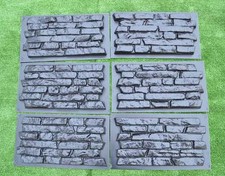 Concrete molds Plaster Wall Stone Cement Tiles mould ABS plastic set 6 pcs W17