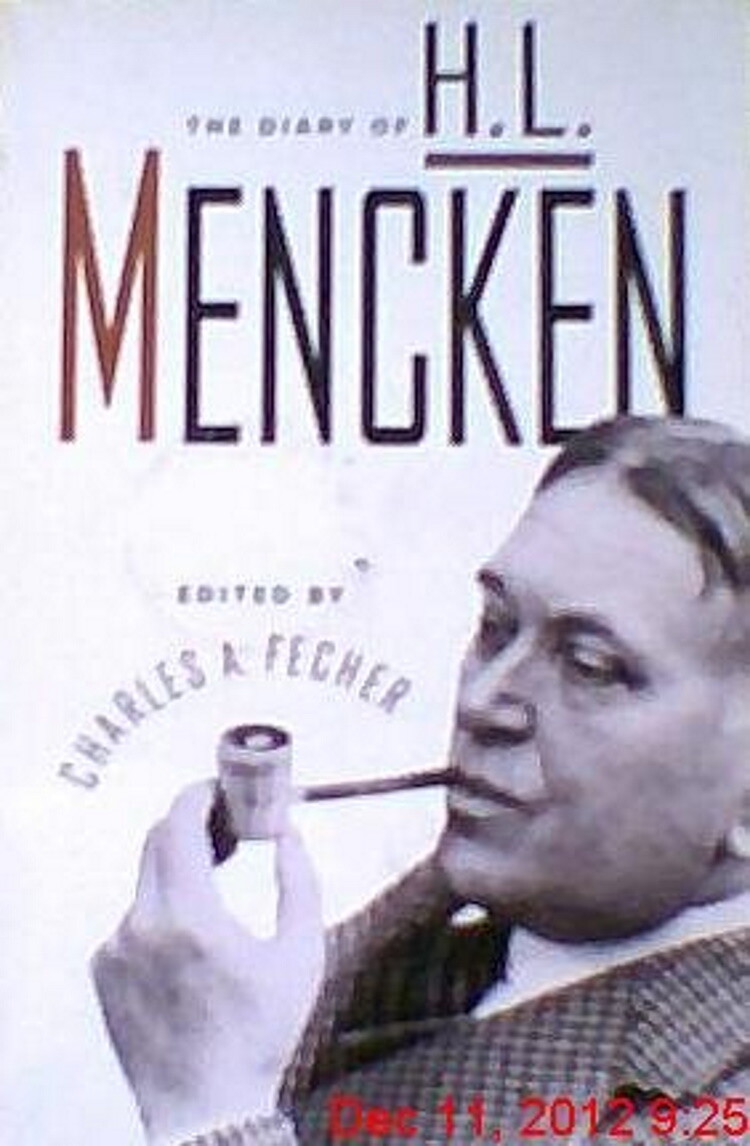 Mencken The Diary of H. L. Mencken by H. L. Mencken 1991 Paperback ...
