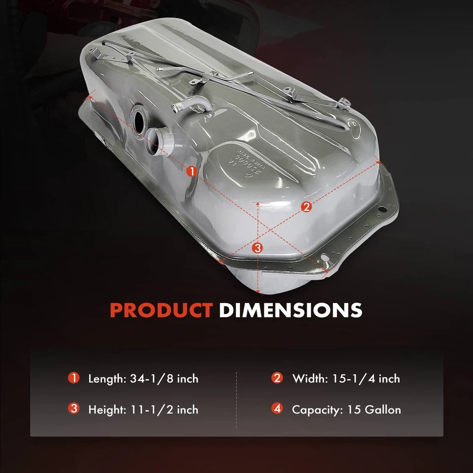 Tanque de combustible de 15 galones para Dodge Ram 50 1983-1985 D50 79-82 Mitsubishi Plymouth Foto 4 de 4