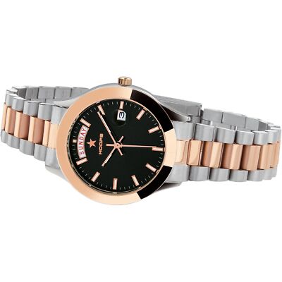 Herrenuhr HOOPS LUXURY DAY DATE 2620MSRG02 Stahl Bicolor Rosé Schwarz