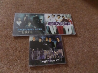 CD SINGLE X 3 BACKSTREET BOYS I WANT IT THAT WAY THE CALL LARGER THAN LIFE