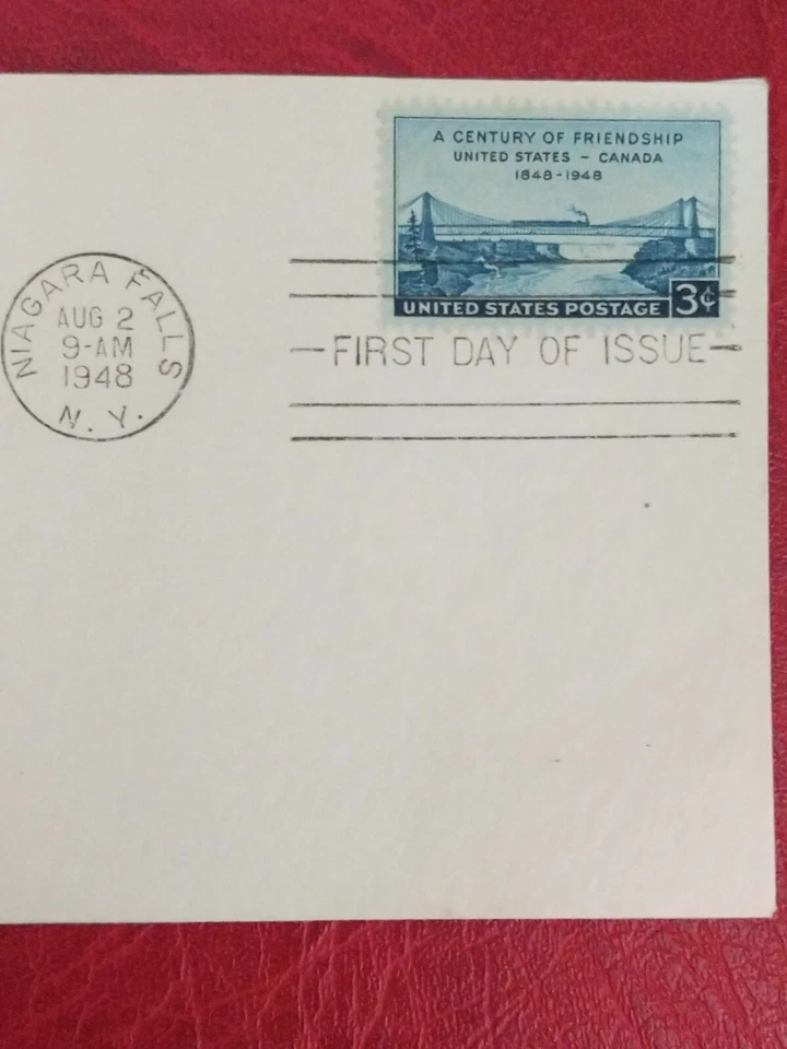 1948 Fluegel FDC Cover Niagara Falls NY 100 Years Friendship US & Canada Cachet - Image 3 of 4
