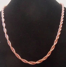 NEW PURE Copper Triple cable Chain link 24" Necklace Mod#cn004 USA