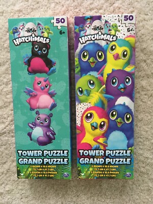 Hatchimals Tower Puzzles Set of Two New In Boxes