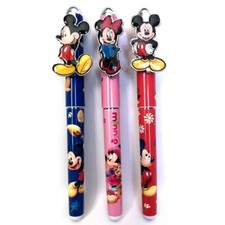 Mickey Minnie Mouse Red Blue Pink 3PCS Pen Set
