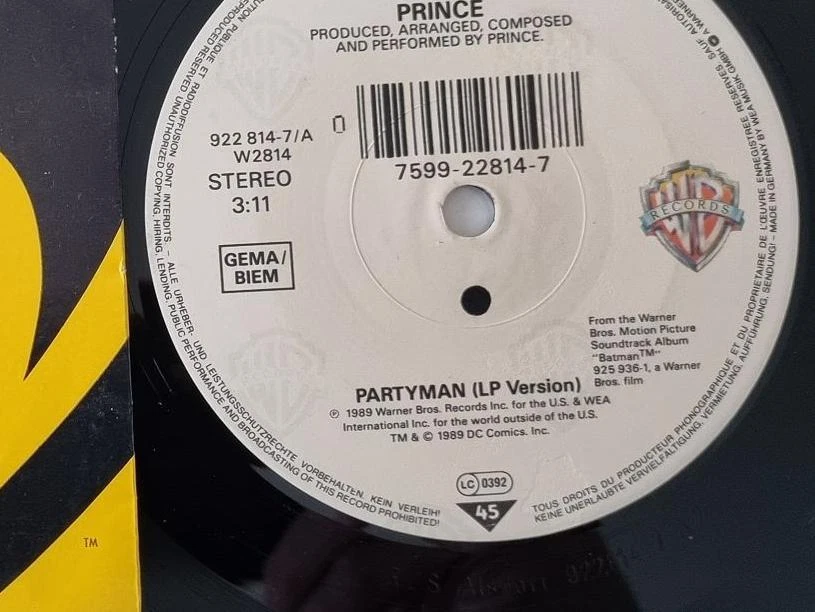 Prince - Partyman 7'' Vinyl Germany - Image 3 of 4