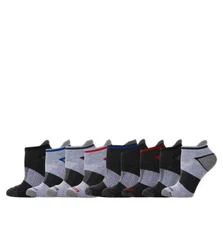 Copper Fit  Men's 9-pack Ankle Socks in Multi Grey Age 9-11, Shoe Sz 4-10
