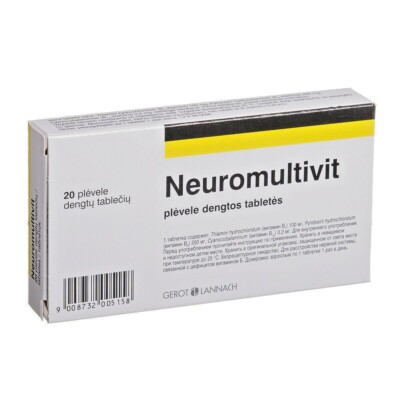 Neuromultivit Vitamin B Group Complex. B1 B6 B12 Nervous System Health