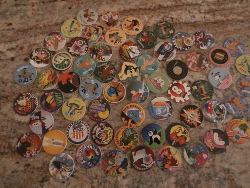 paper bottle caps pre cut assorted - 63 pieces
