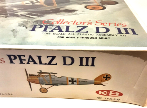 K&B Collectors Series Pfalz DIII Modellbausatz Maßstab 1/48 Neu Sealed Box - Bild 3 von 3