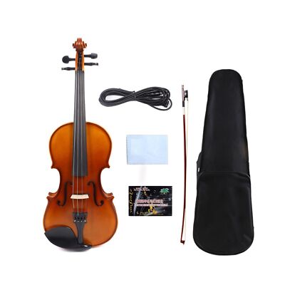 4 String Acoustic Electric Viola 16 inch Maple Spruce Handmade Ebony Fittings...
