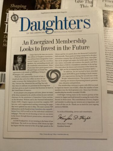 2012 American Spirit Daughters of the American Revolution Magazine Newsletters - Picture 4 of 14