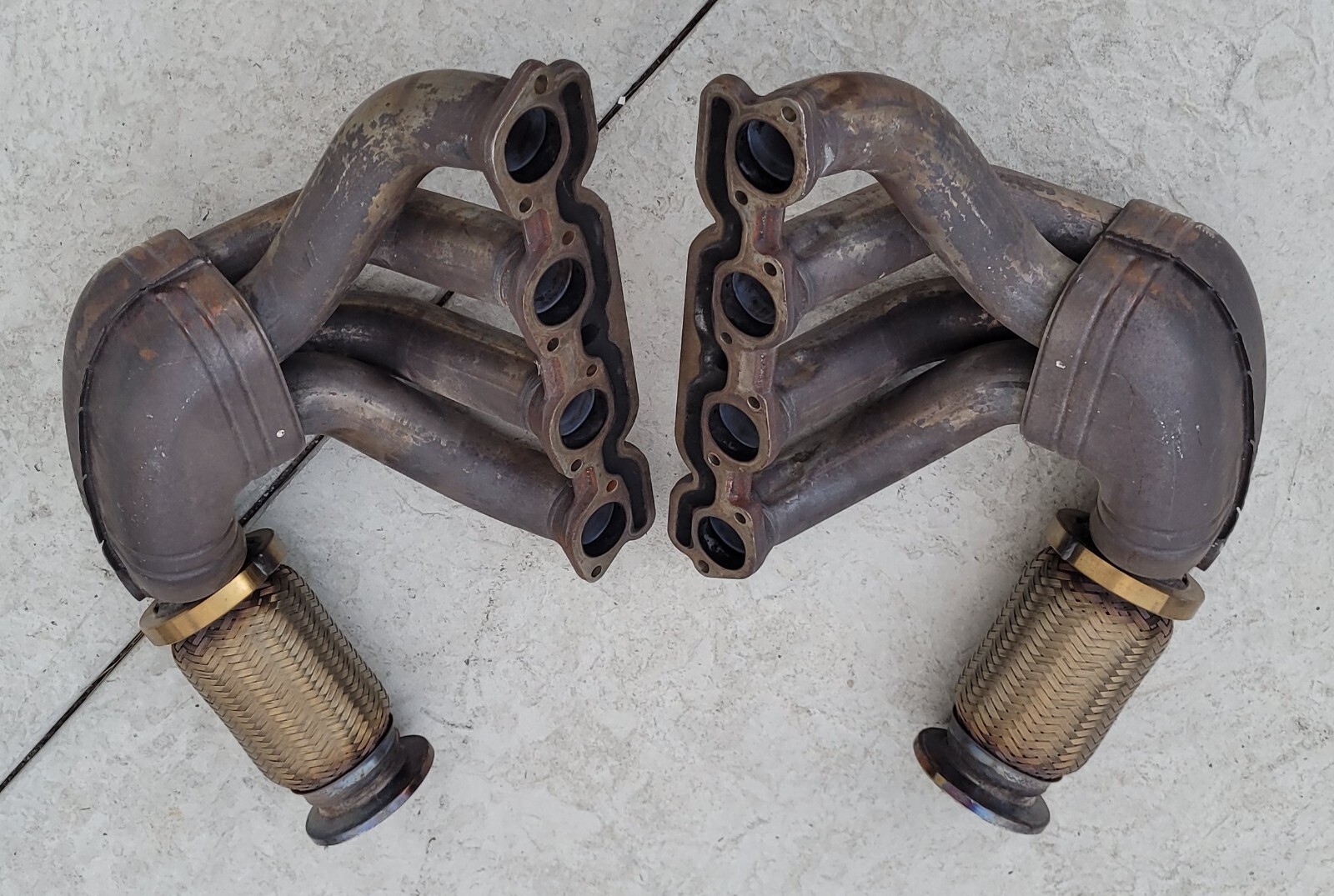 FERRARI 458 ITALIA EXHAUST HEADER MANIFOLD LEFT AND RIGHT SET OEM 264391 264390
