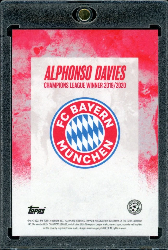 2021 Topps "journey" ALPHONSO DAVIES auto autograph SERIAL NUMBERED #14/99 - Image 2 of 2