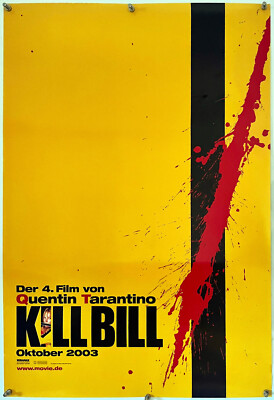 Quentin Tarantino KILL BILL original 1 sheet Teaser movie poster