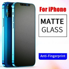 Matte Frostedl Tempered Glass Screen Protector For iPhone 14 13 12 11 XR XS 7 SE