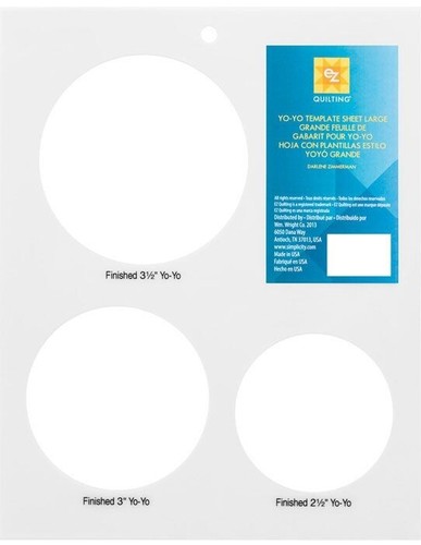 EZ Simplicity YO-YO Template Large Circles Round Sewing Patchwork Quilting Q61 - Picture 5 of 5