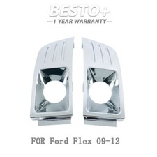 1 Pair Fog Lights Cover L/Driver+R/Passenger Side Chrome Set For Ford Flex 09-12