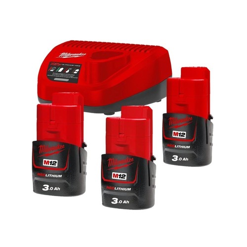 Vente de M12 B3 - 12V 3Ah Red Lithium - Système M12 4932451388 Milwaukee à 67,44 € HT / 80,93 € TTC